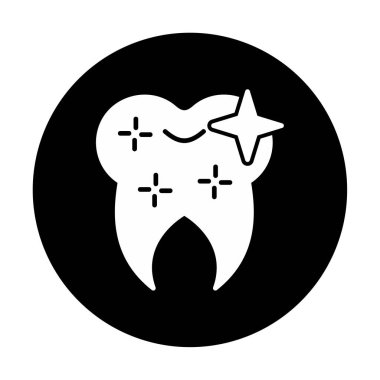 Sağlıklı Temiz Diş tıbbi ikon vektör çizimi                          