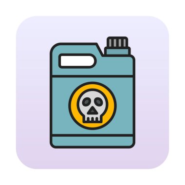 zehirli atık kutusu simgesi moda tasarım tarzında