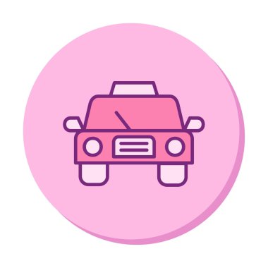 taksi simgesi vektör illüstrasyonu 