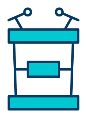 Modern Tribune simgesinin vektör çizimi                     