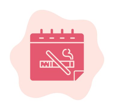 Basit Tütün Günü simgesi, vektör illüstrasyonu