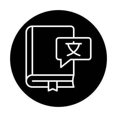 çevirmen sözlük vektör illüstrasyonu 