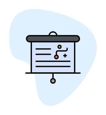 Basit Strateji simgesi, vektör illüstrasyonu