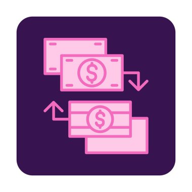 para değişimi simgesi, vektör illüstrasyonu 