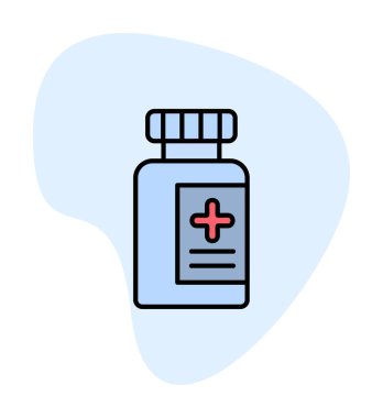 Tıbbi ikon vektör çizimi. Aşı               