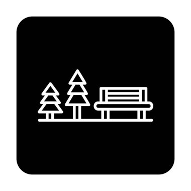 Dinlenme Alanı web simgesi, vektör illüstrasyonu 