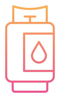 Gaz Silindiri ikon vektör illüstrasyonu  