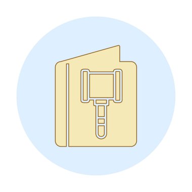 düz çekiç ve Katalog ikonu vektör çizimi