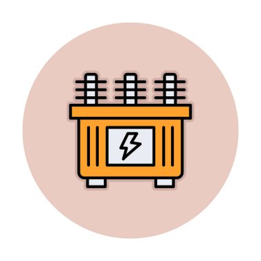 Batarya güç ikonu vektör illüstrasyonu. Dönüştürücü                         