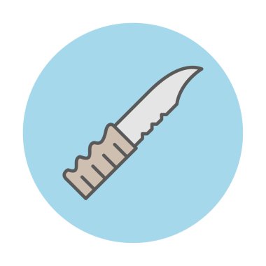 Basit bıçak simgesi vektör çizimi