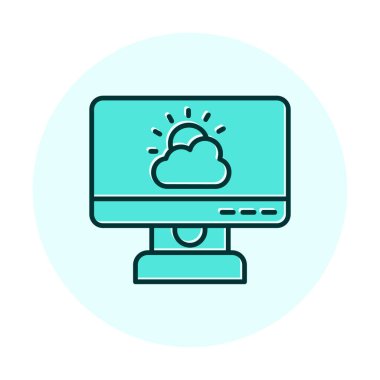 Hava Durumu Haber simgesi, vektör illüstrasyonu 