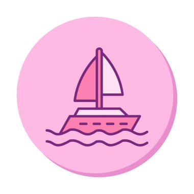 Yat simgesi vektör illüstrasyonu