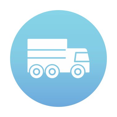 kamyon simgesi, vektör illüstrasyonu