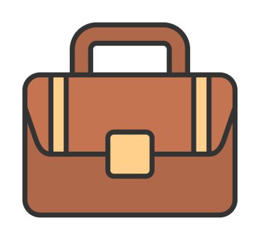 Çanta. Web simgesi basit illüstrasyon