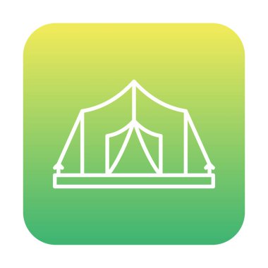 çadır simgesi, vektör çizimi  