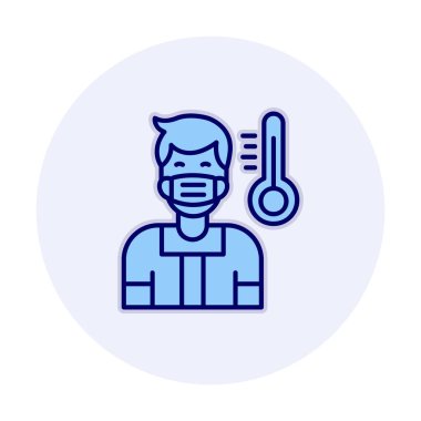 Maske simgesi takan düz adam, taslak biçimi