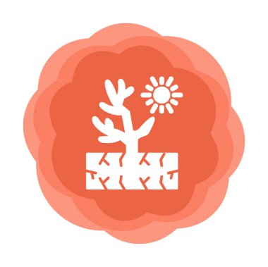 Mercan simgesi vektör illüstrasyonu