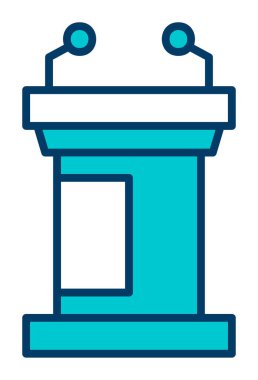 Podyum simgesinin vektör illüstrasyonu 