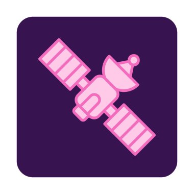 Uydu Simgesi, vektör illüstrasyonu 