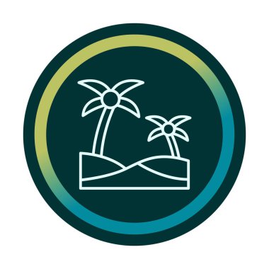 plaj simgesi vektörü beyaz arkaplanda izole edildi