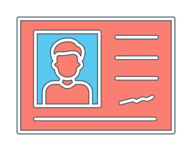 Tanımlama kartı vektör illüstrasyonu