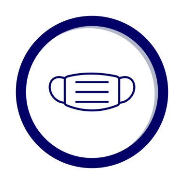 Tıbbi veya Cerrahi Yüz Maskesi. Virüs Koruma. Solunum maskesi takıyorum. Sağlık ve Coperid 19 Önleme Konsepti. Vektör İllüstrasyonu