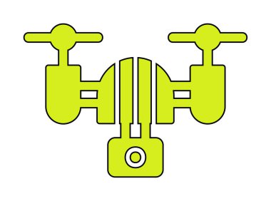 İHA simgesi, vektör illüstrasyonu  