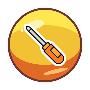 tornavida aracı izole edilmiş simge vektör çizimi