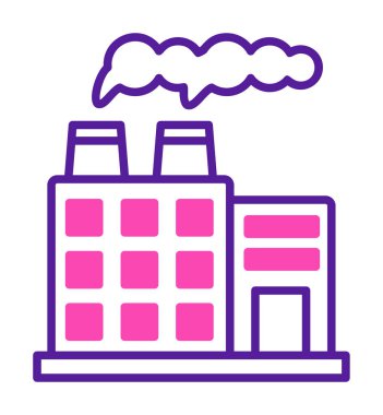 Factory icon, vector illustration simple design