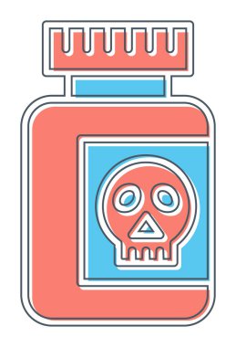 Zehir. Web simgesi basit illüstrasyon 