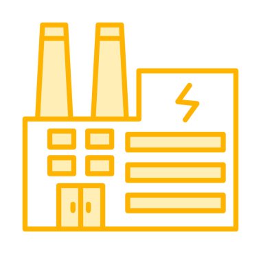 Elektrik fabrikası renkli vektör simgesi