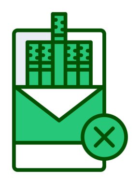 Basit Sigara İçilmez alanı simgesi, vektör illüstrasyonu