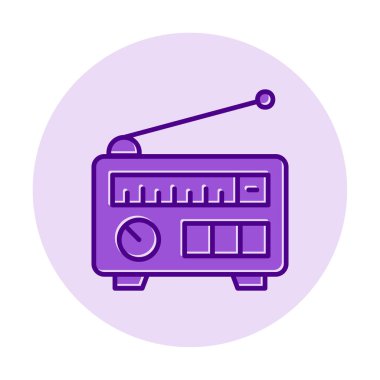 radyo simgesi web basit illüstrasyon