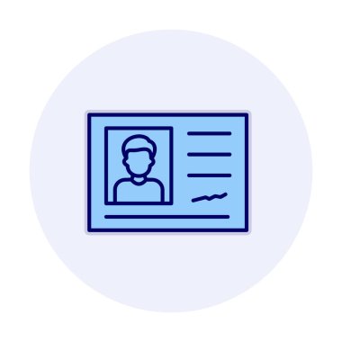 Tanımlama kartı vektör illüstrasyonu