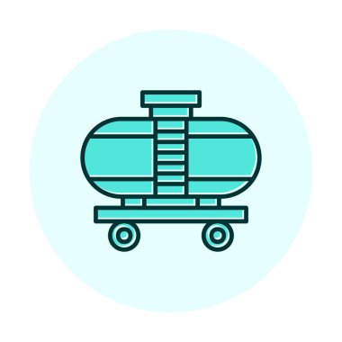 Tren, vagon nakliye ikonları. Kargo için lojistik resimler