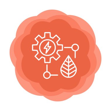 eko enerji simgesi, vektör illüstrasyonu basit tasarım