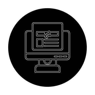 çevrimiçi haber simgesi vektör illüstrasyonu               