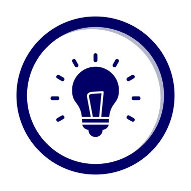 Fikir ampulü simgesi, vektör illüstrasyon tasarımı