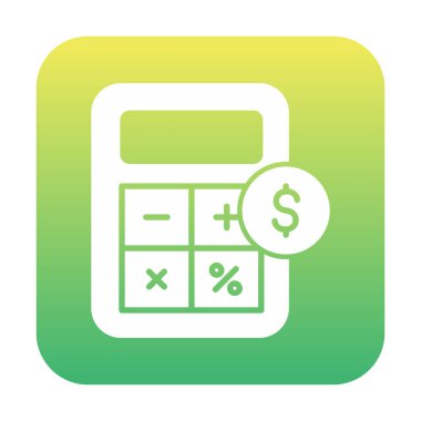 hesap makinesi düz simgesi, vektör illüstrasyonu