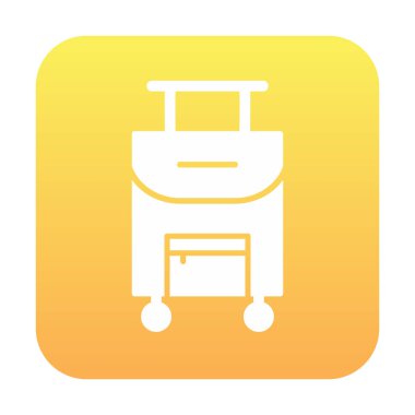 Bavul seyahat çantası ikonu. Bagaj kavramı                                   