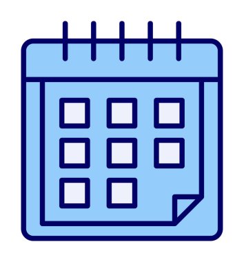 Takvim simgesi, vektör çizimi