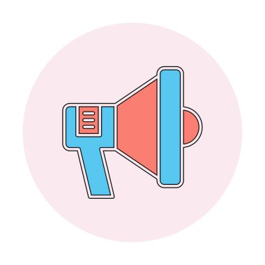 hoparlör, megafon simgesi. vektör çizim.  