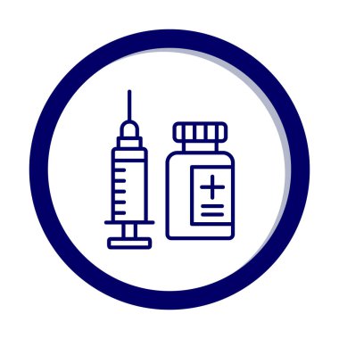 Aşılama web simgesi, vektör illüstrasyonu