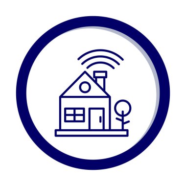 Akıllı Ev simgesi, vektör illüstrasyonu