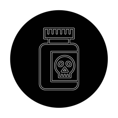 Zehir. Web simgesi basit illüstrasyon 