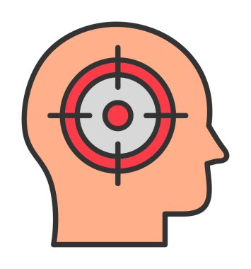 hedef simge, vektör illüstrasyonu basit tasarım