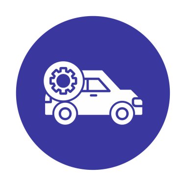 Otomobil Ayarları ikon vektör illüstrasyonu          