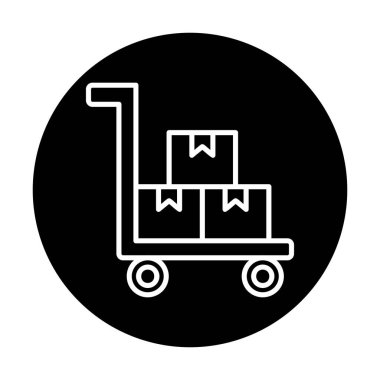 Arkaplanda fabrika tramvayı simgesi. 