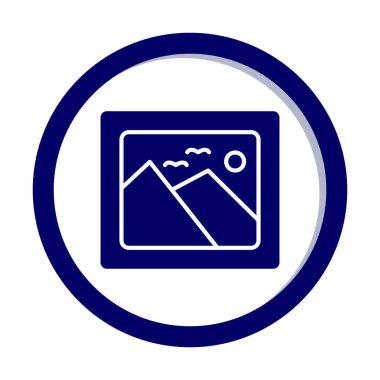 Galeri simgesi, web vektör illüstrasyonu