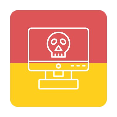 Bilgisayar korsanlığı simgesi, basit bir stil. vektör